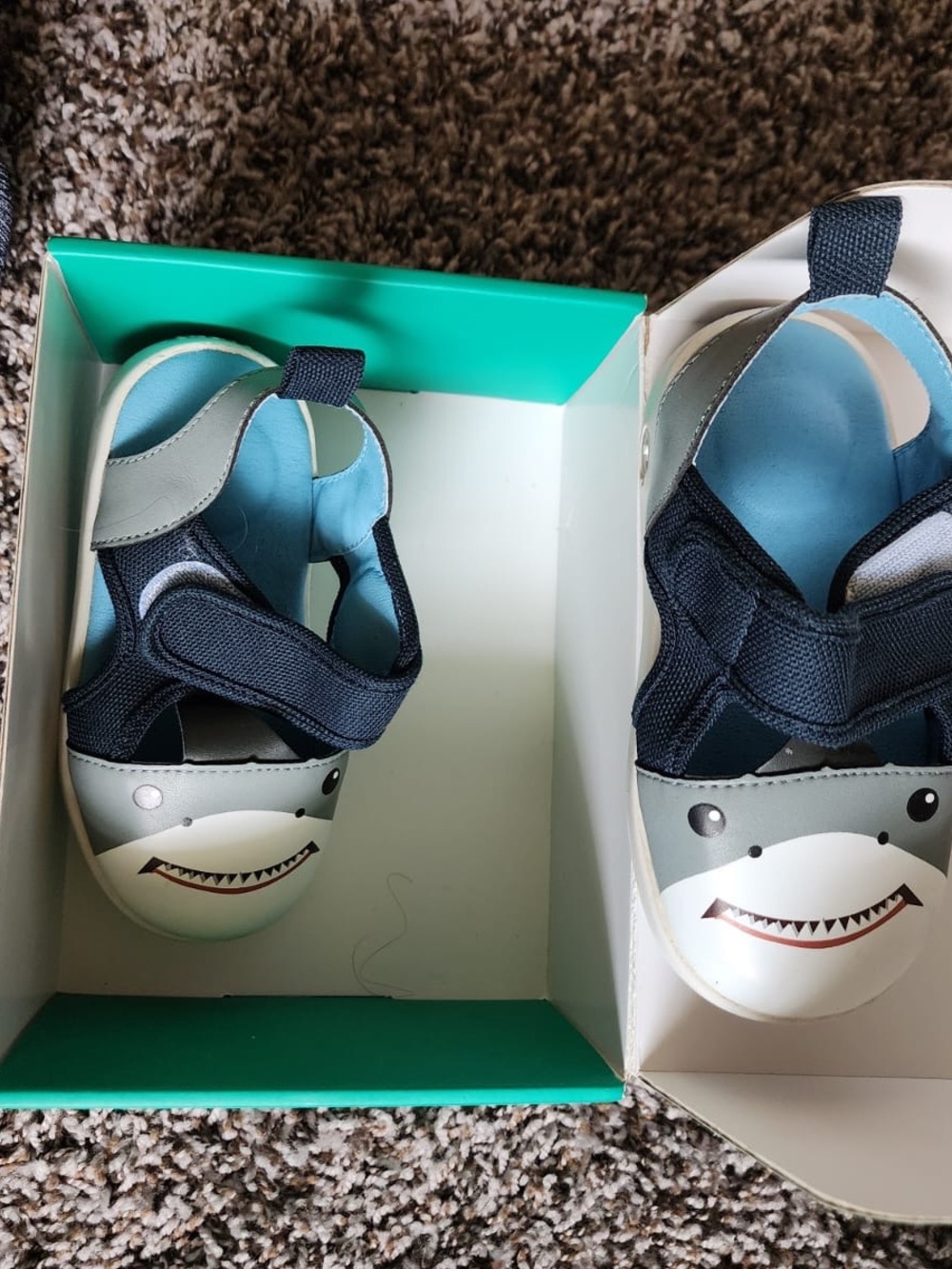 Ikiki Shark Sandals - Blue/Gray Cute  shoes